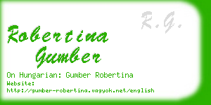 robertina gumber business card